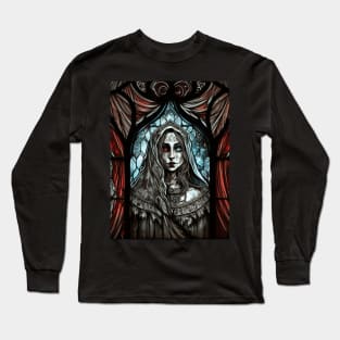 Stained Glass Zombie Girl Villager Long Sleeve T-Shirt